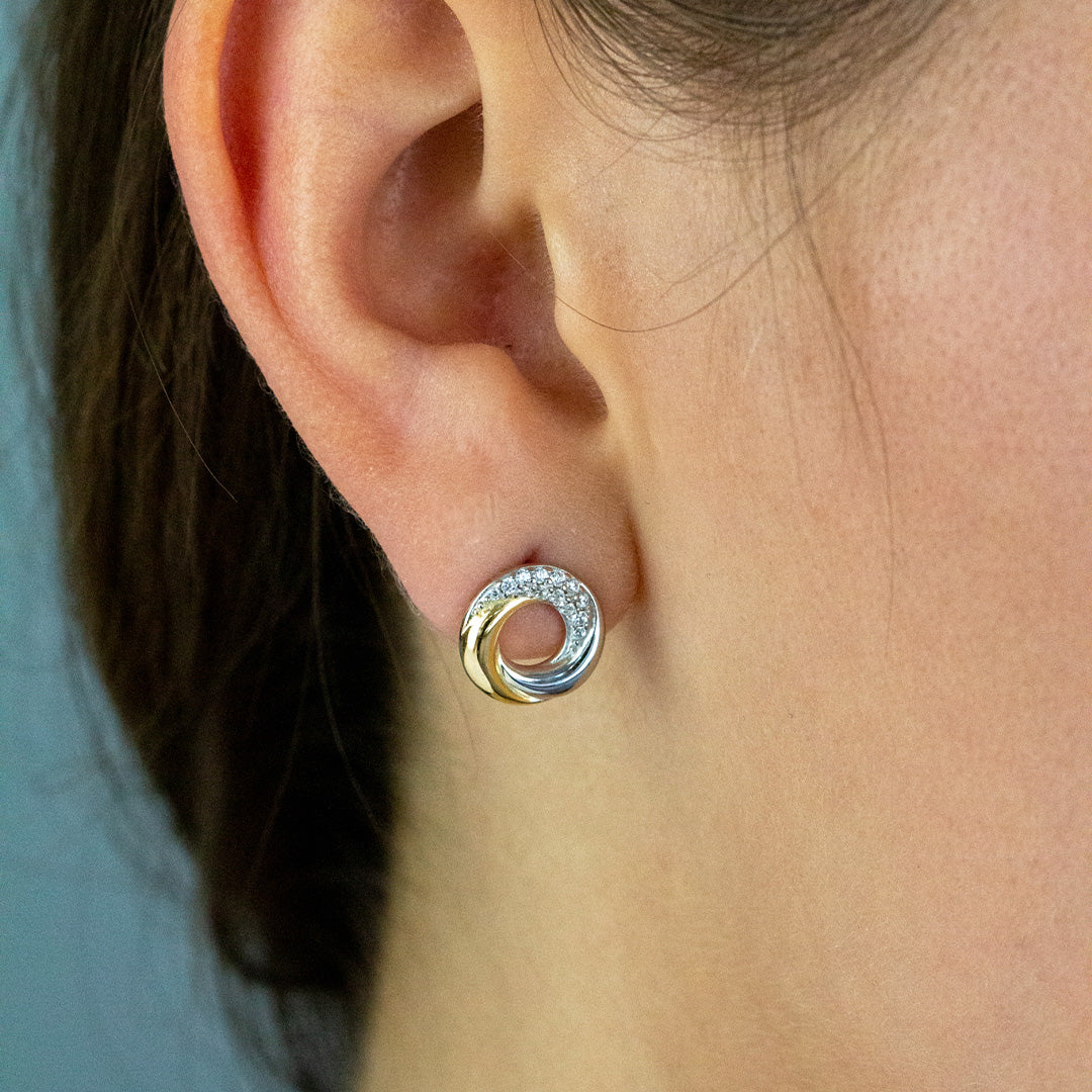 Modern Trio Ohrstecker Blended