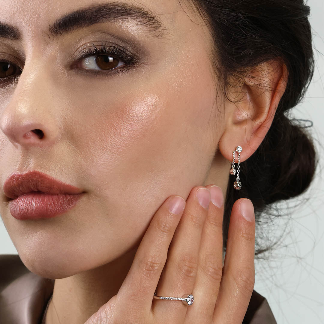 Classic Solitaire Ohrringe Dainty