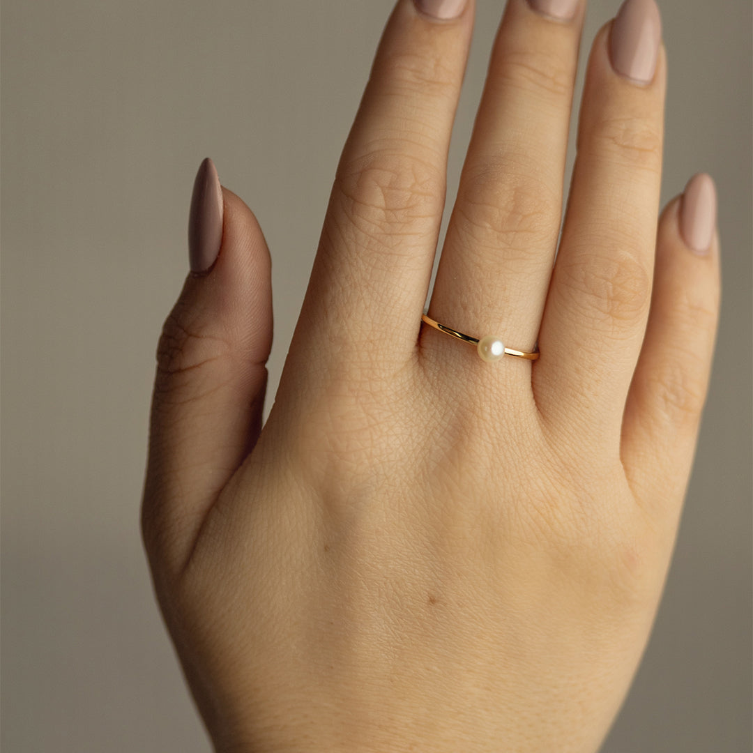 Echtgold Ring Champagne