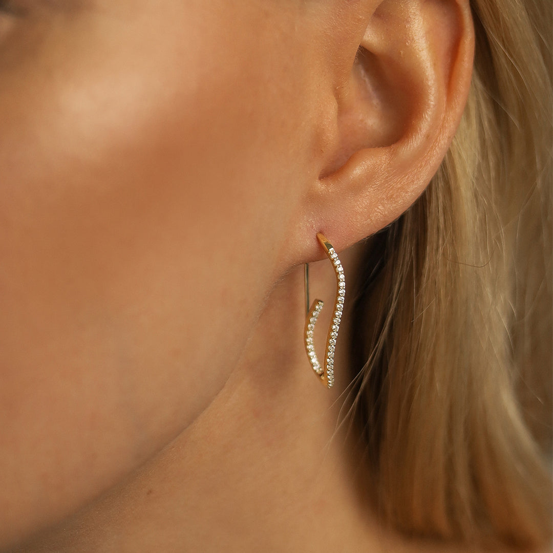 Glamour Girl Creole Curvey Gold