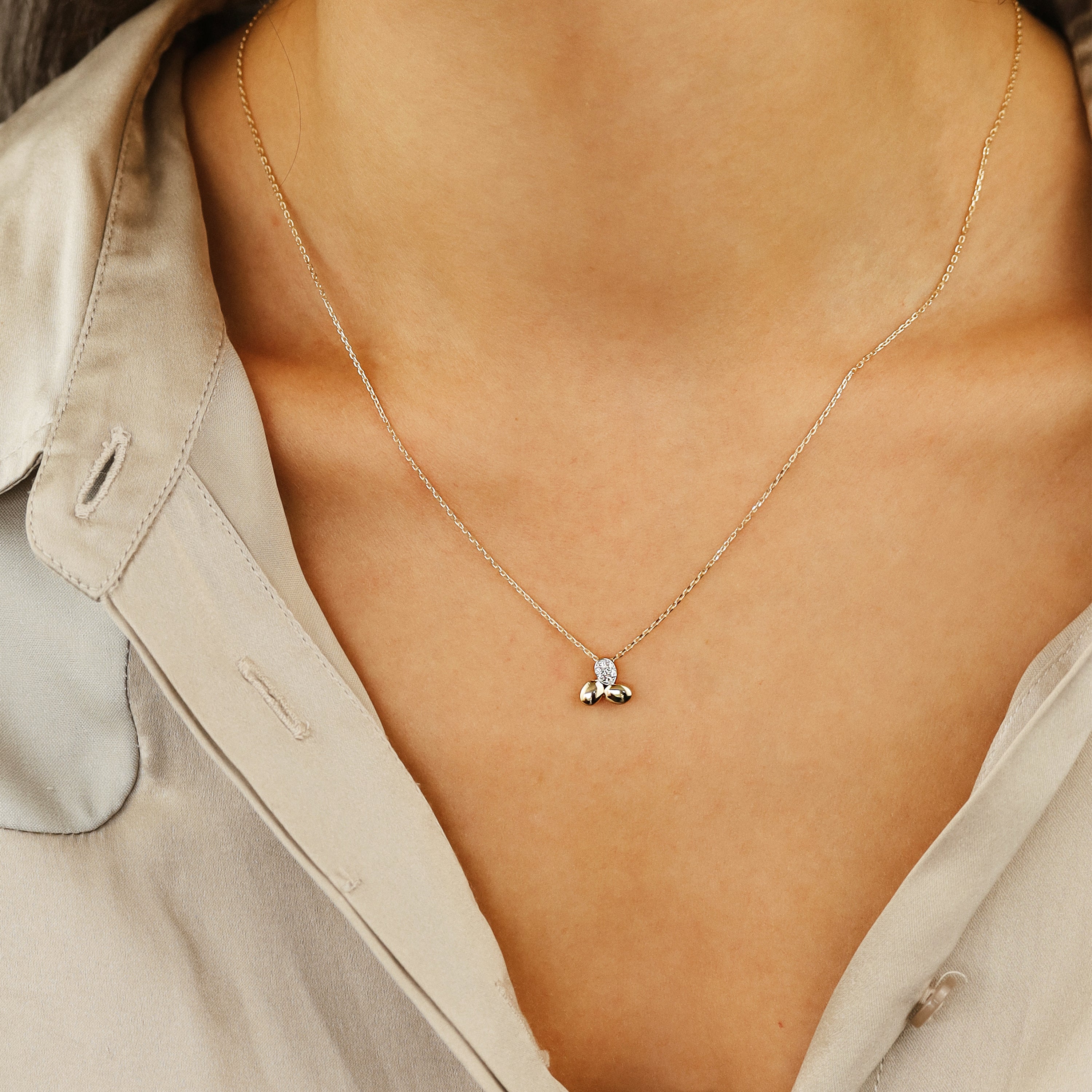 Echtgold Collier pépite