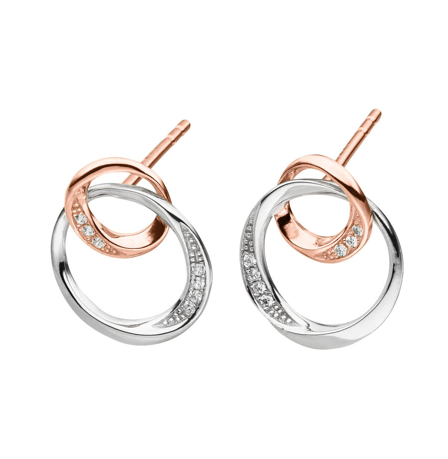 Echtgold Ohrstecker Ensemble Rosé