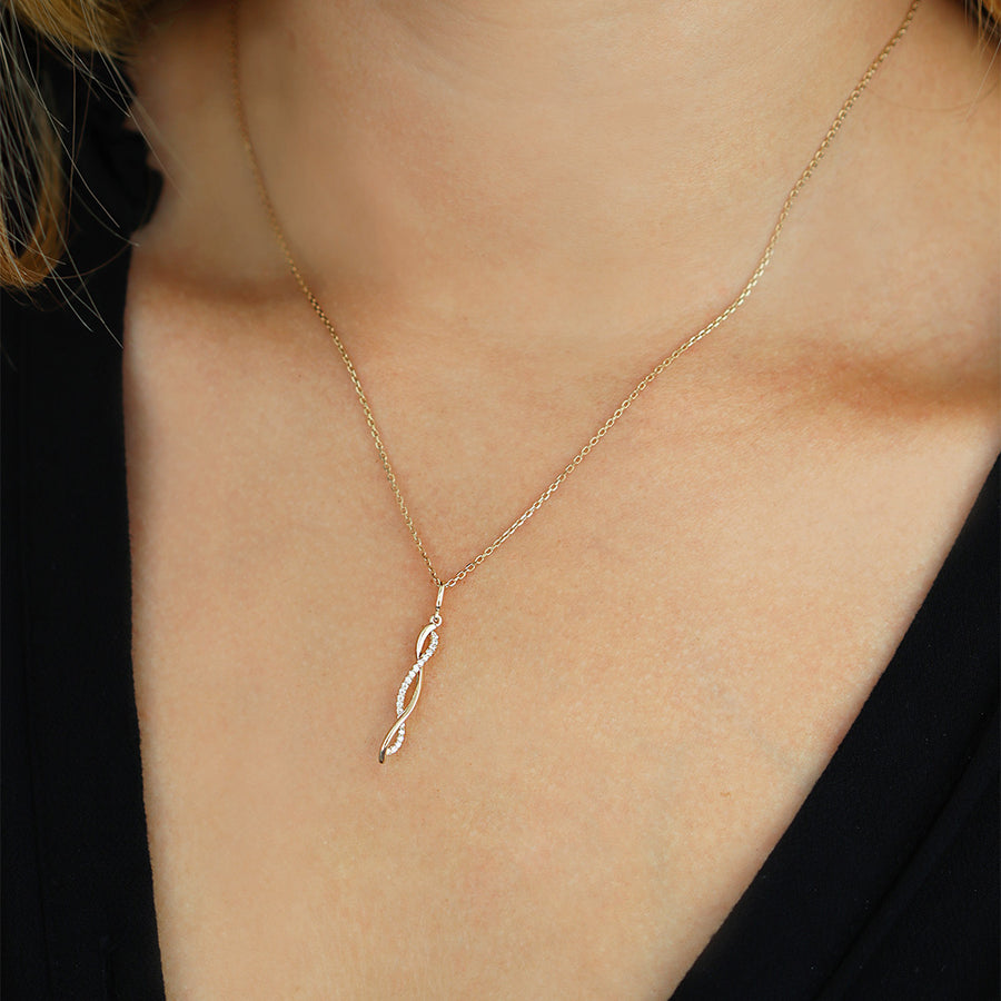 Echtgold Collier Onduler