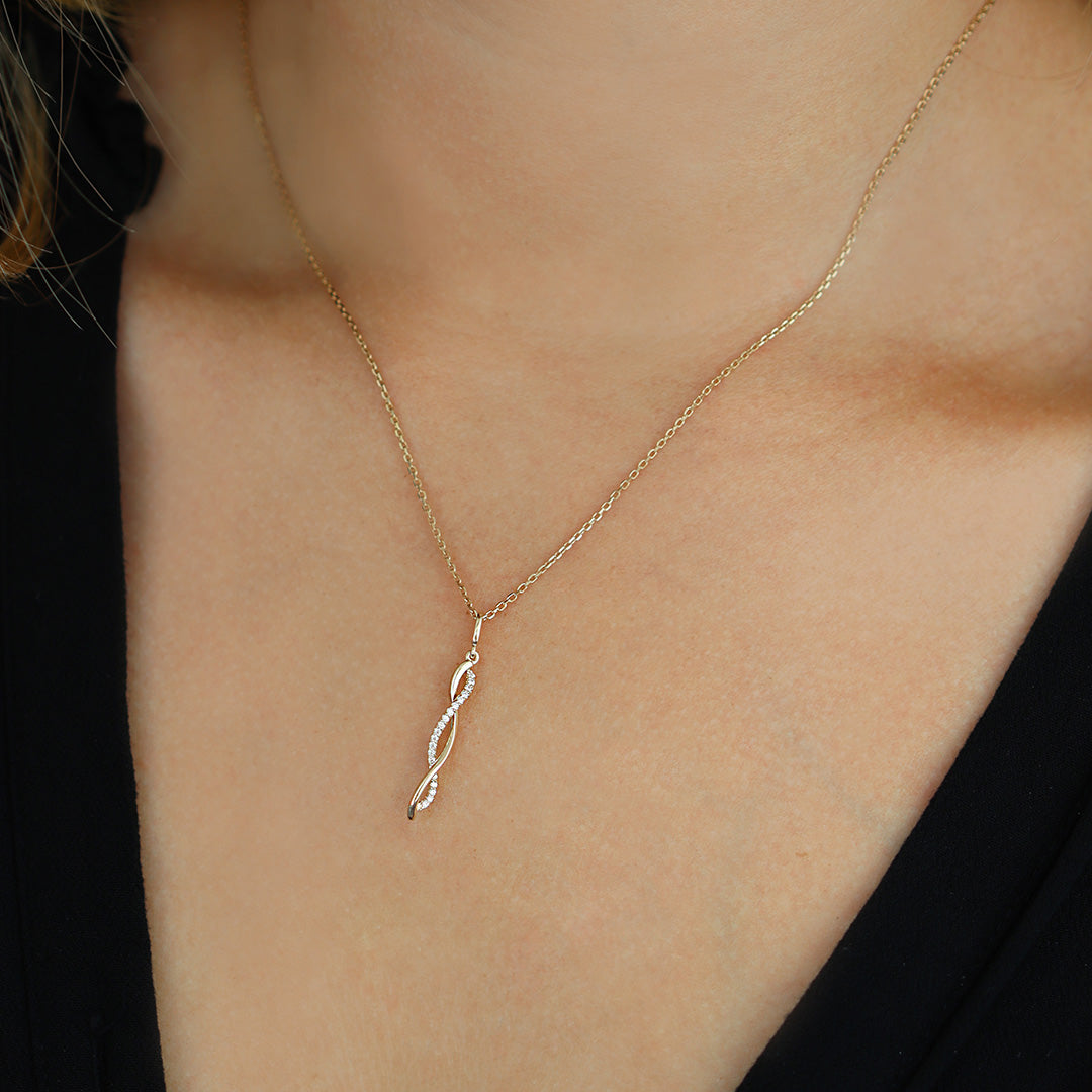 Echtgold Collier Onduler