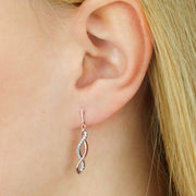 Echtgold Ohrring Onduler Rosé