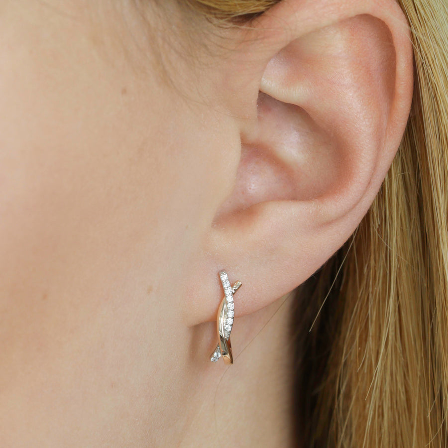 Echtgold Ohrring Fidèle Rosé