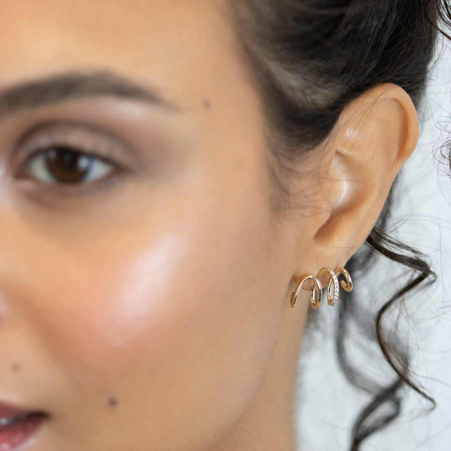 Echtgold Ohrring volute