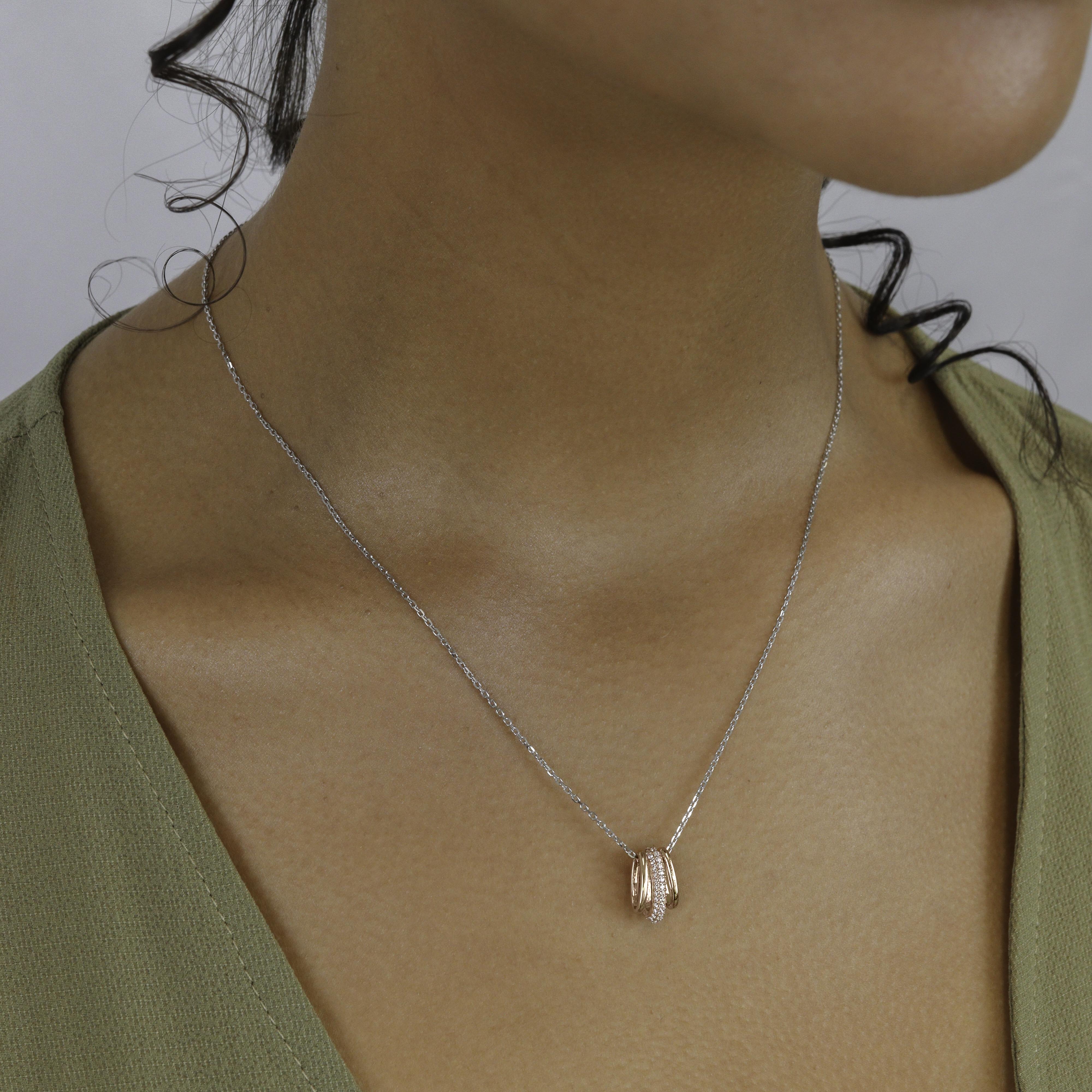 Echtgold Collier pendentif Rosé