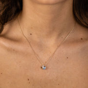 Echtgold Collier Bleu Chérie