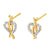 Echtgold Ohrstecker près du coeur