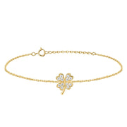 Echtgold Armband Trèfle