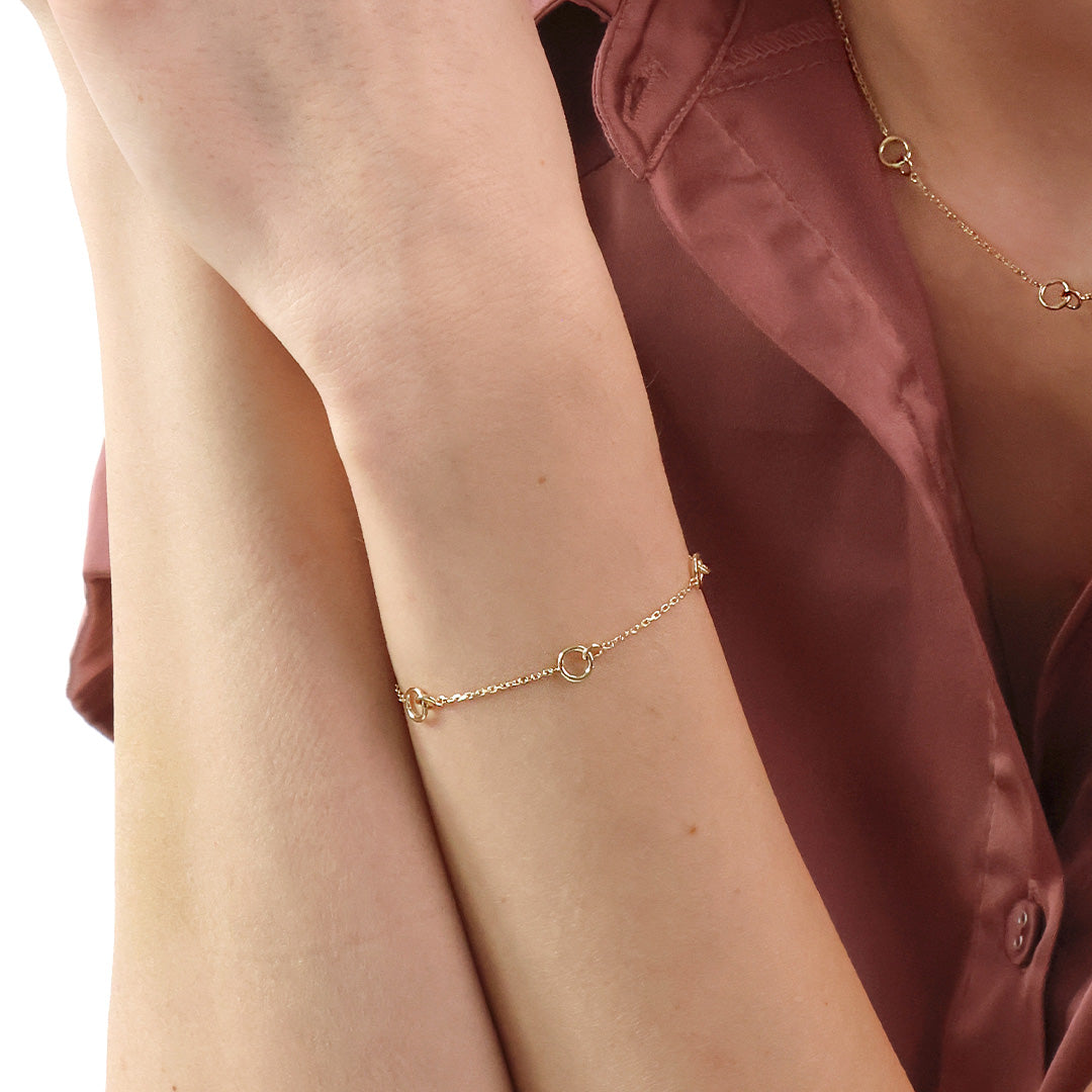 Echtgold Armband Noué