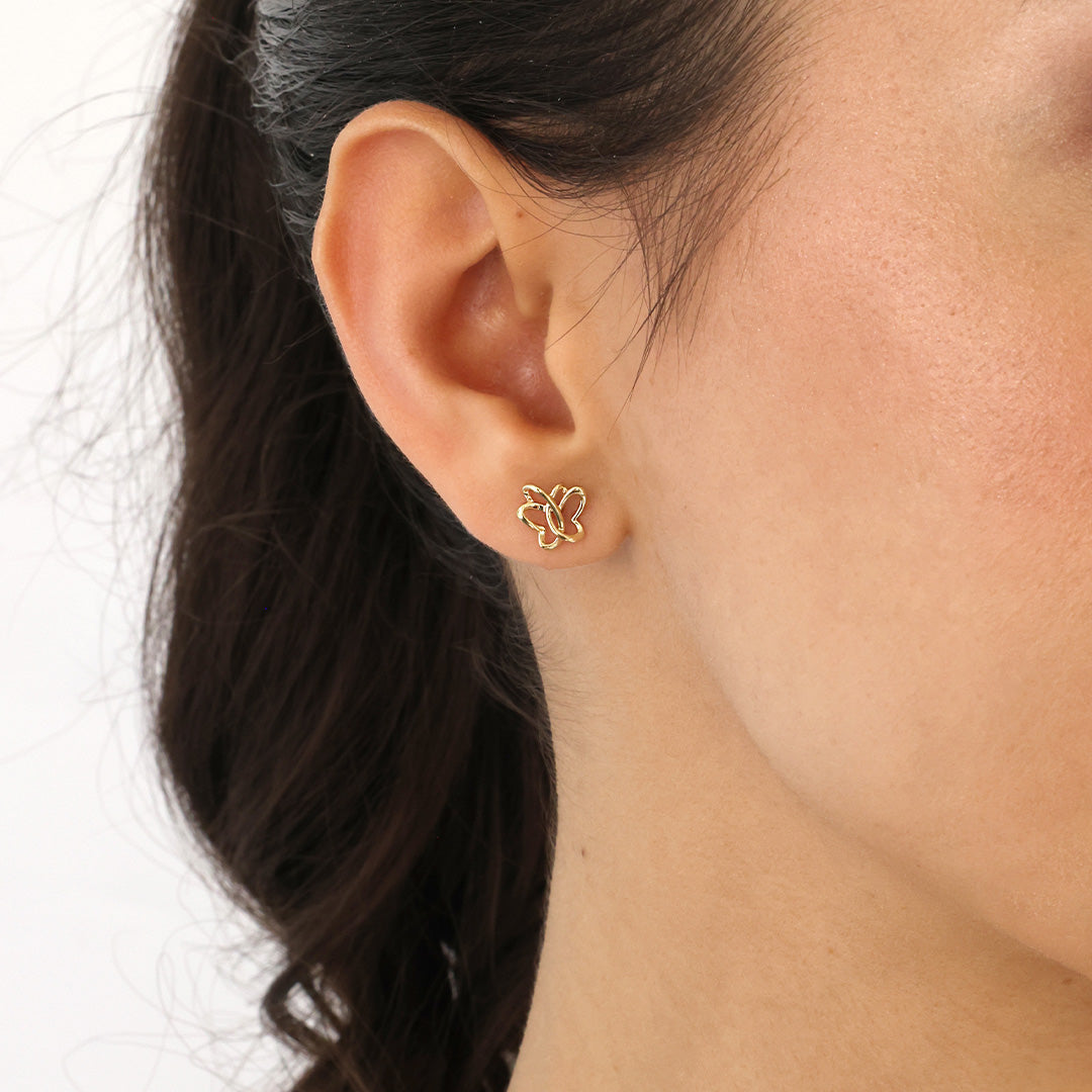 Echtgold Ohrstecker Papillon Enchanté