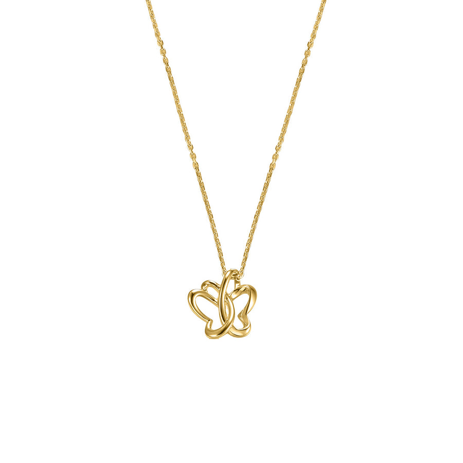 Echtgold Collier Papillon Enchanté