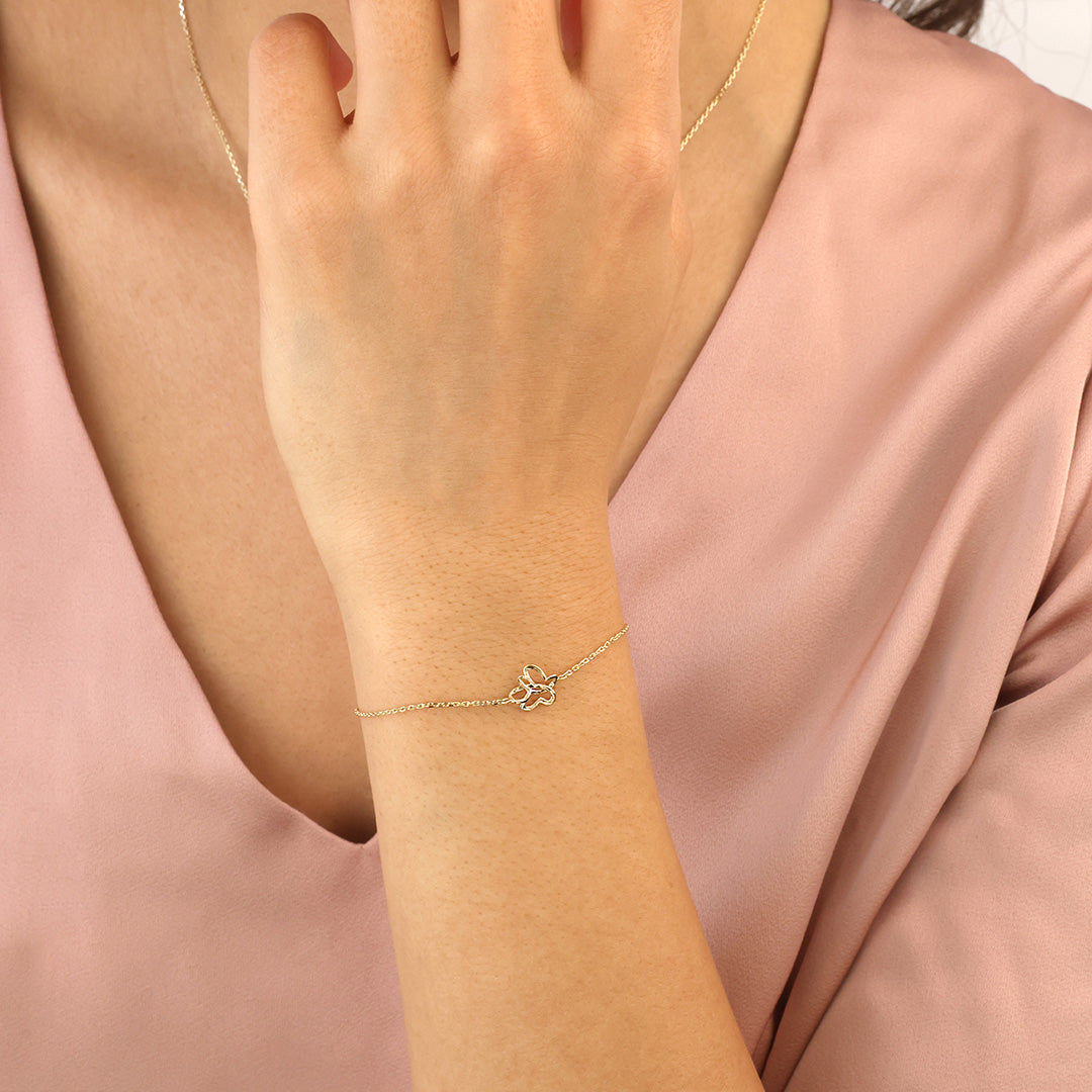 Echtgold Armband Papillon Enchanté