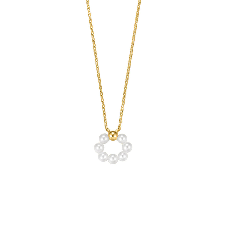 Echtgold Collier Perlune