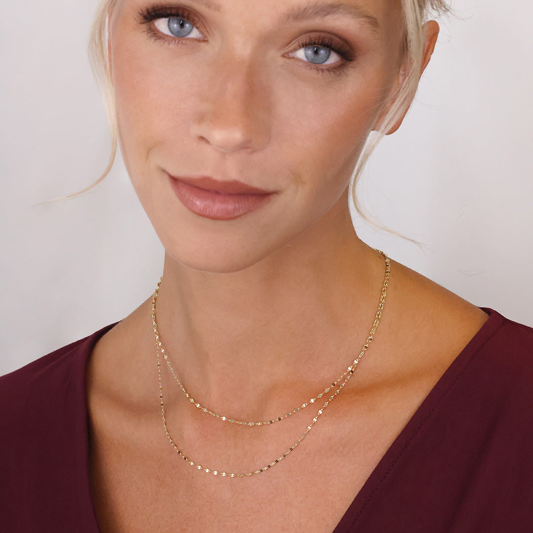 Echtgold Collier Jumelle