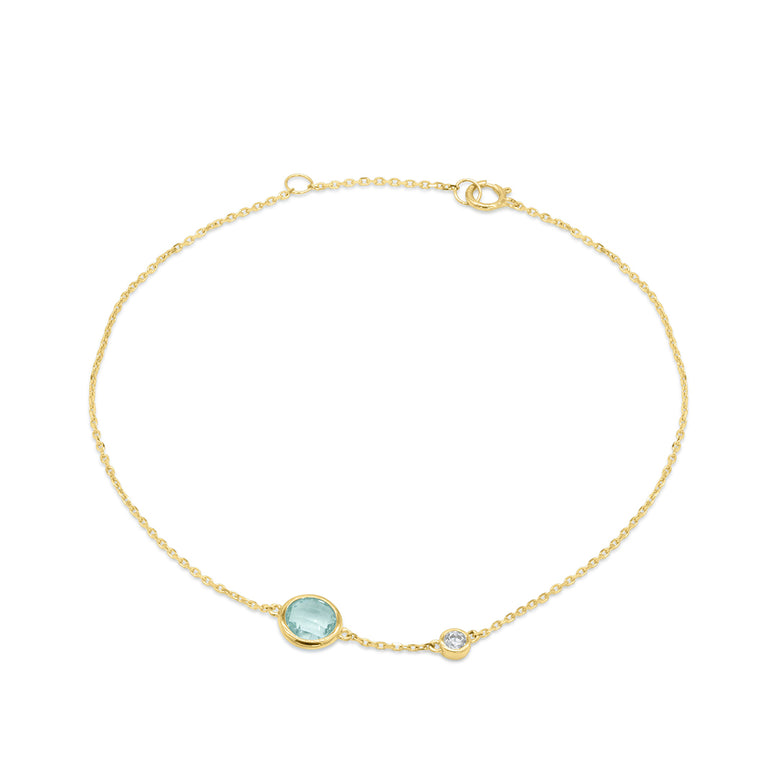 Nana Kay Echtgold Armband Aquamarine