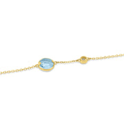 Echtgold Armband Aquamarine
