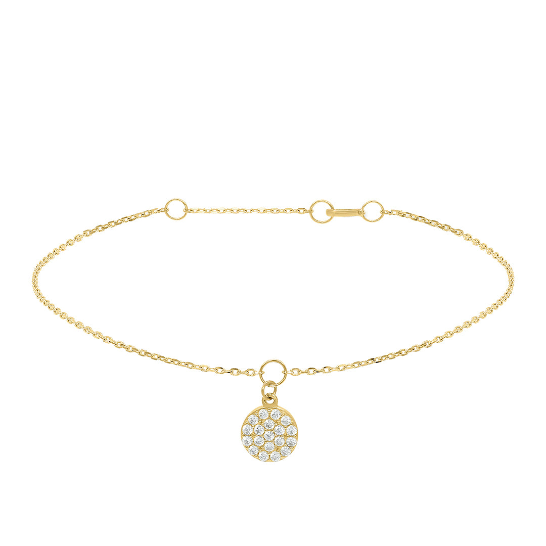 Echtgold Armband Zirkonia Circle
