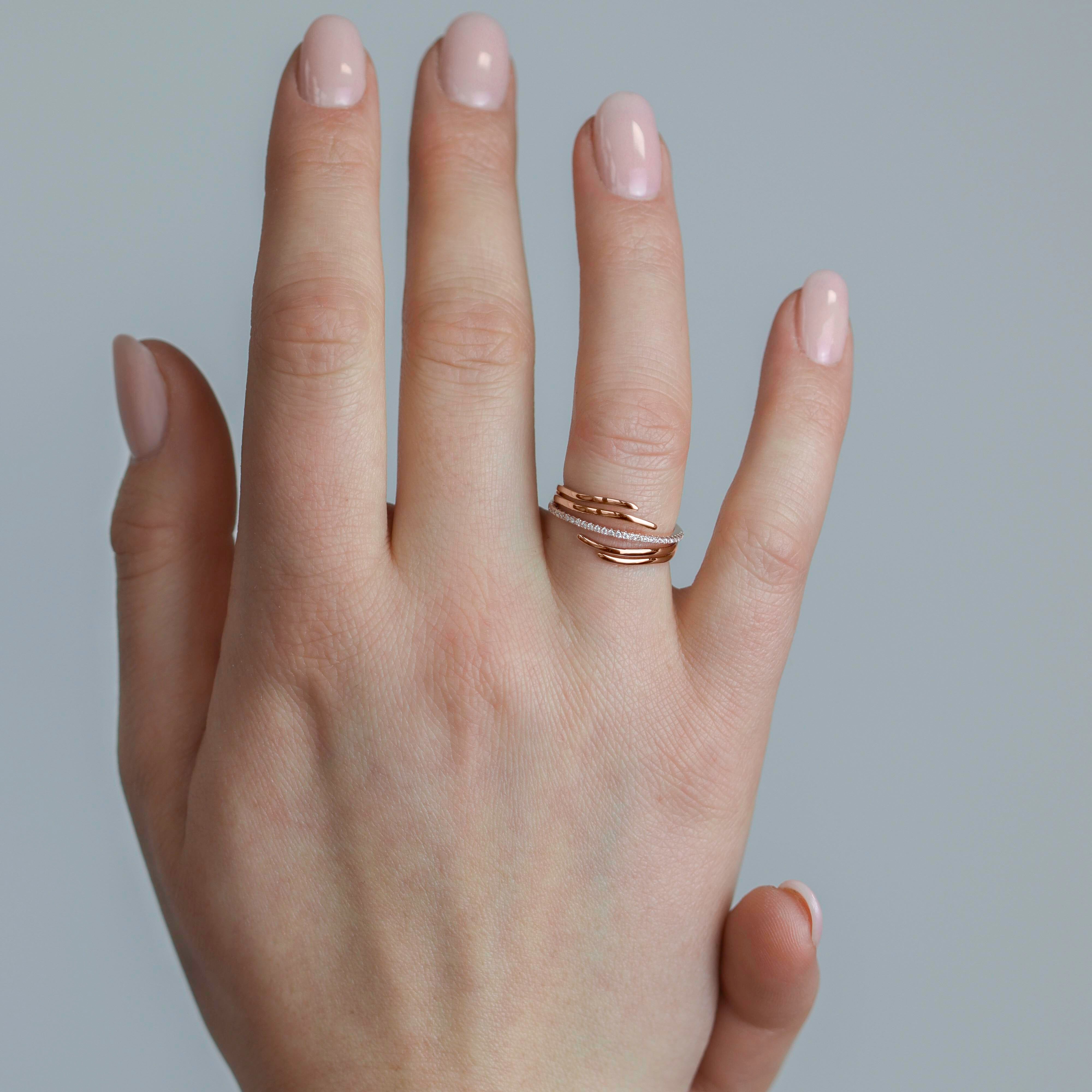 Echtgold Ring volute Rosé