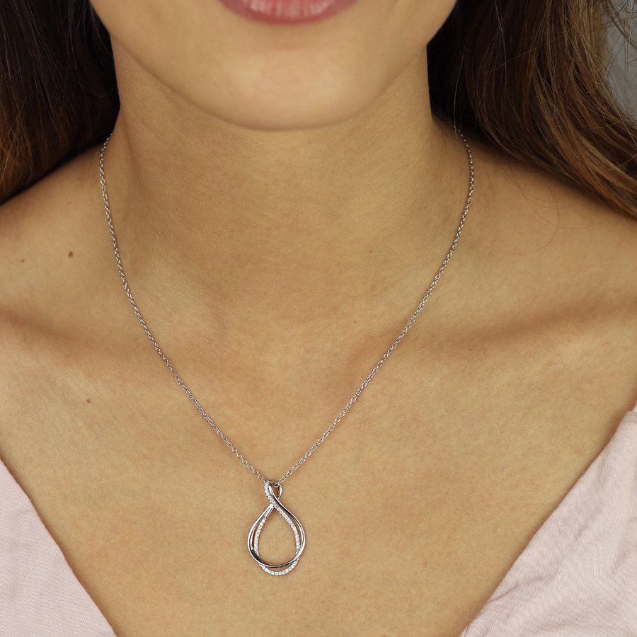 Swinging Silver Halskette Eternity