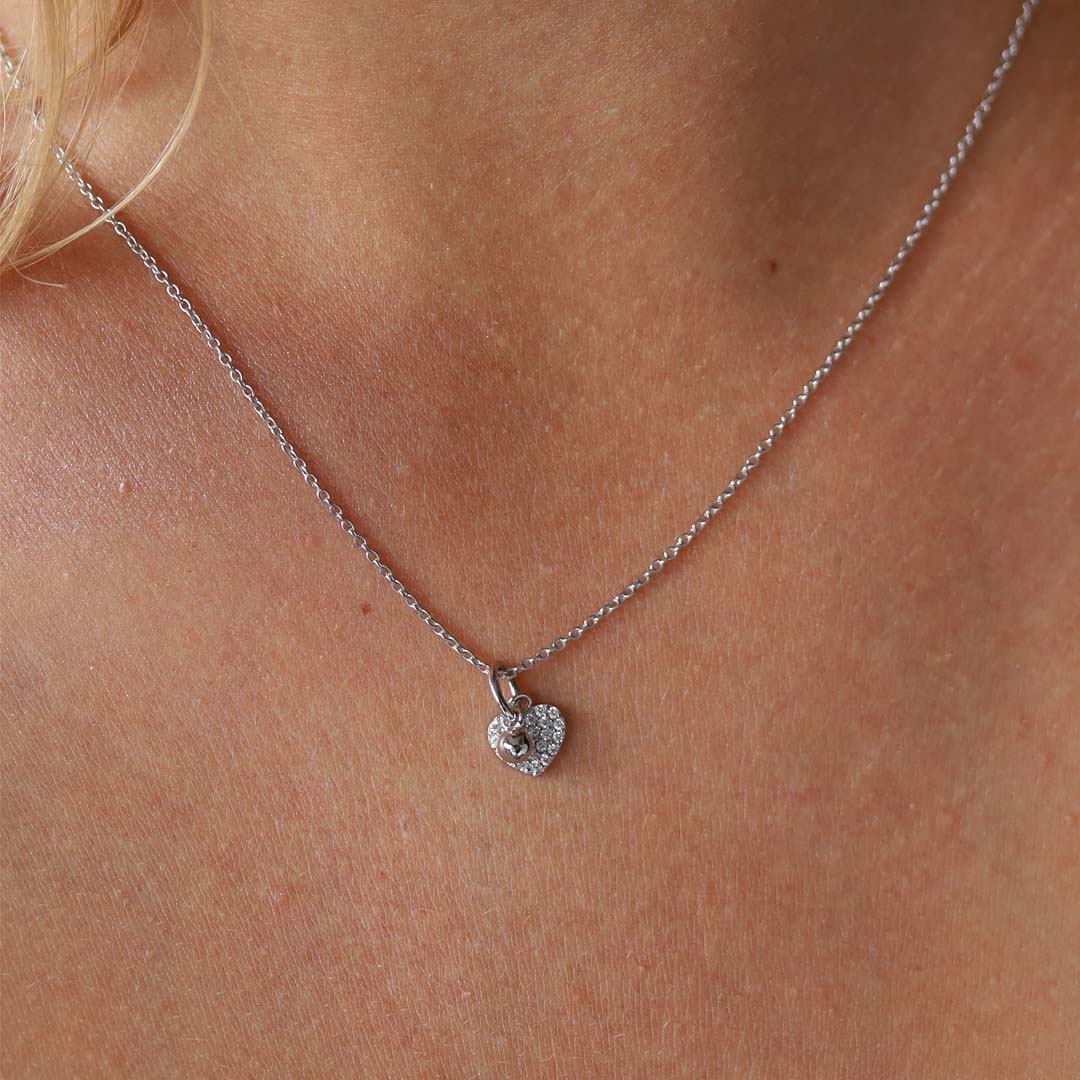 Sweet Glam Halskette Herz Silber