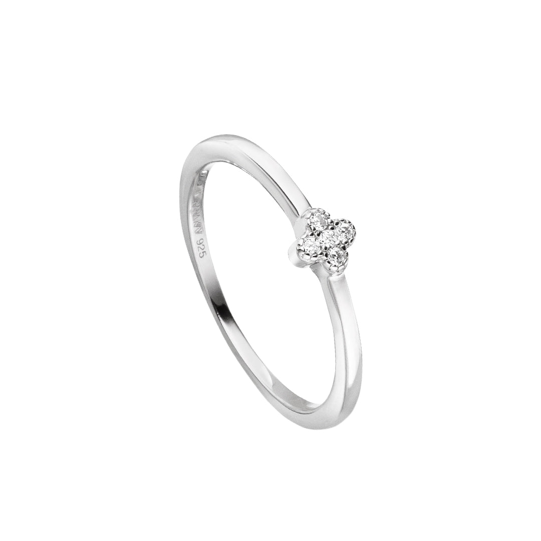 Delicate Touch Ring Clover Silber