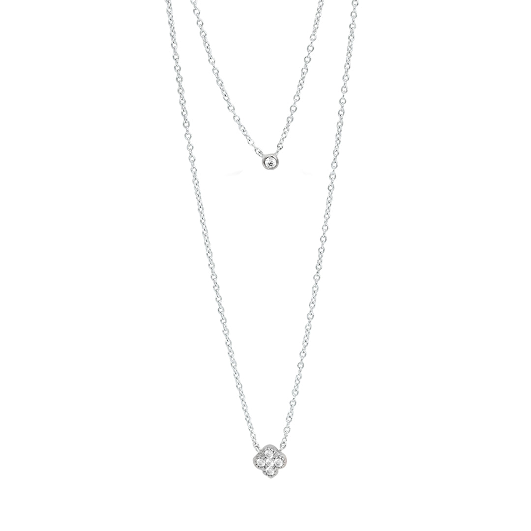 Delicate Touch Collier Clover Silber