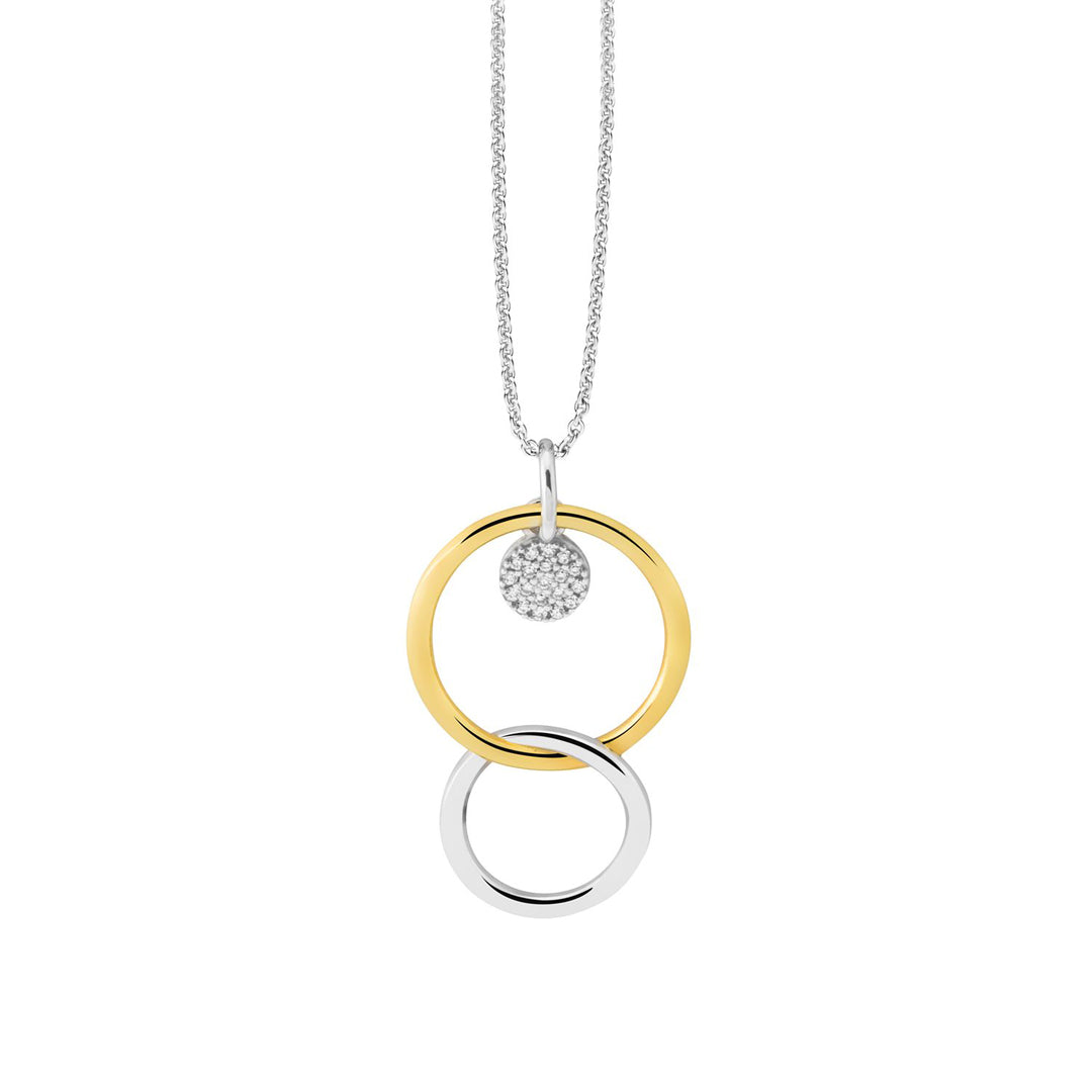 Swinging Silver Collier Hourglass Gold